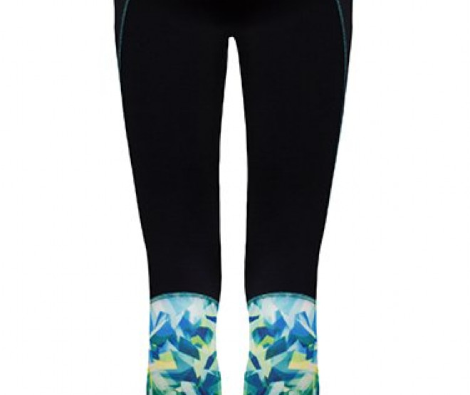 Active Women Run Leggings with ZigZag Print Panel